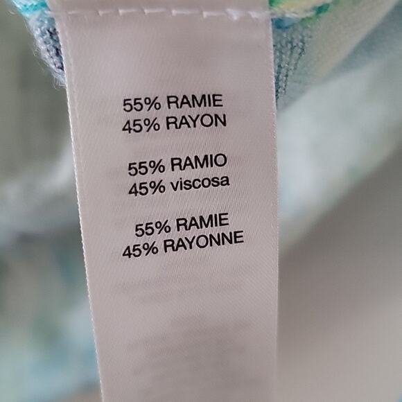 Chico's Blue Green Tranquility Drama Ishika Cardigan Size Medium - Picture 6 of 7